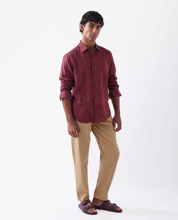 Rare Rabbit Men Arvi Mustard Cotton Fabric Button and Zip Closure Mid Rise Garment Dyed Plain Jeans