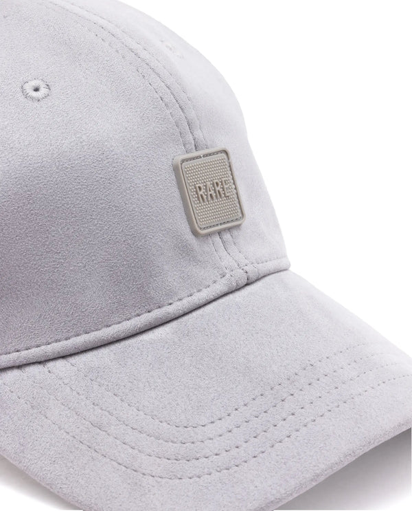 Rare Rabbit Men Albion Grey Monotone Color Silicone Badge Branding Cap