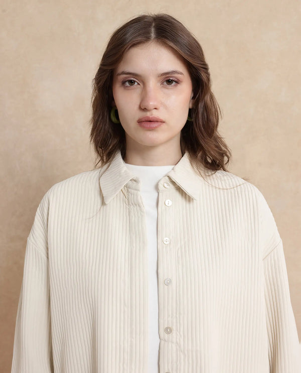 Rareism Women Albury Off White Plain Jacket