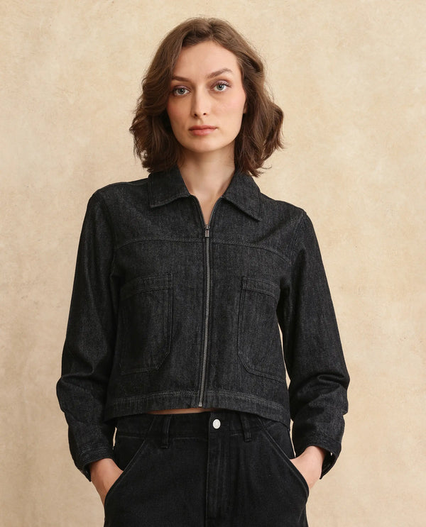Rareism Women Allin Primary Black Full Sleeve Jacket