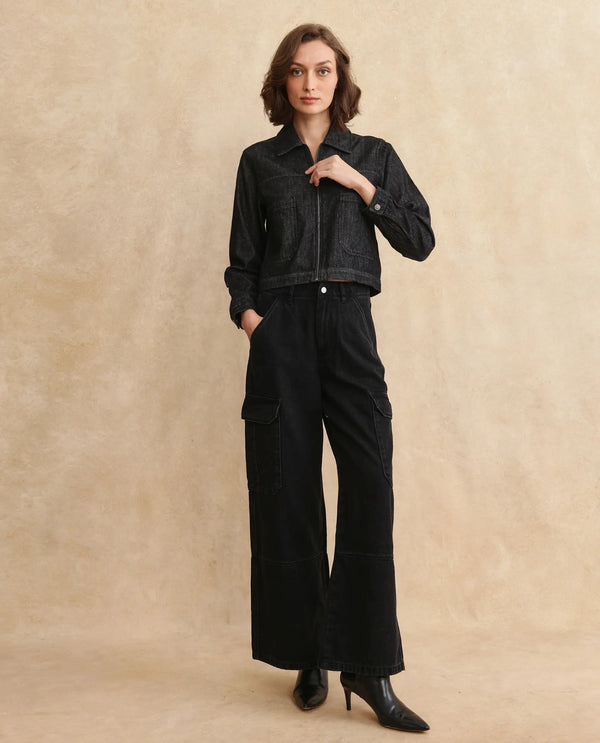 Rareism Women Allin Primary Black Full Sleeve Jacket