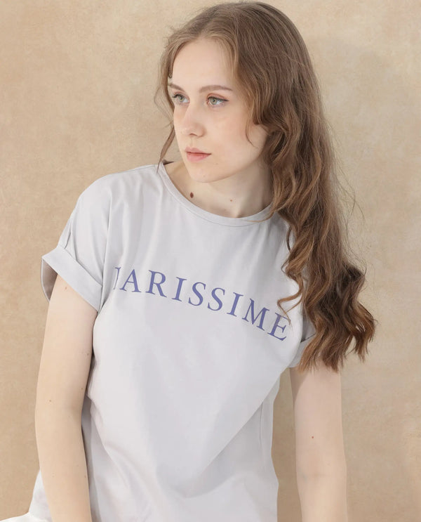 Rareism Women Alte Light Grey Cotton Elastane Fabric Crew Neck Knit Solid T-Shirt