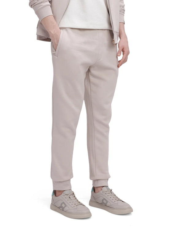Rare Rabbit Men Ander Off White Drawstring Closure Heavyweight Premium Plain Track Pant
