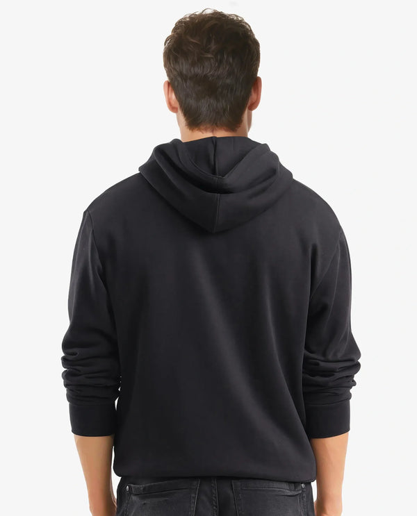Rare Rabbit Men Anderson-2 Black Full Sleeve Hooded Zipper Closure Plain Sweatshirt