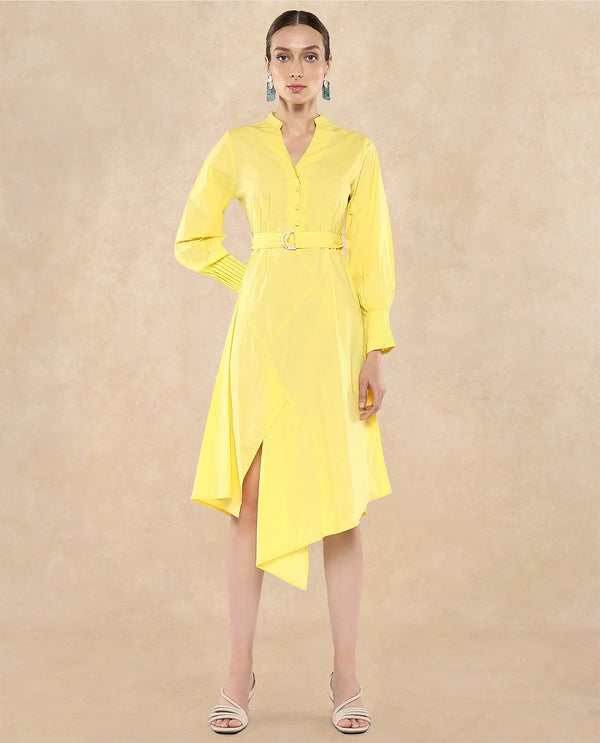 Rareism Women Andma Yellow Plain Dress