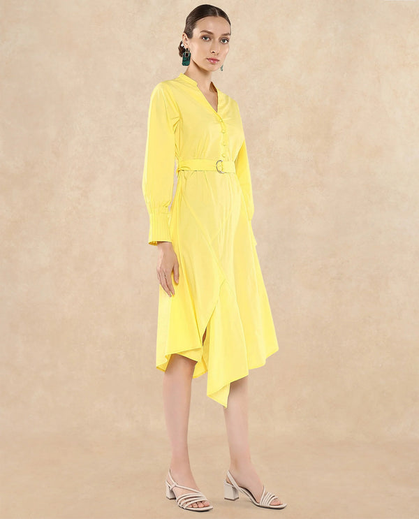Rareism Women Andma Yellow Plain Dress