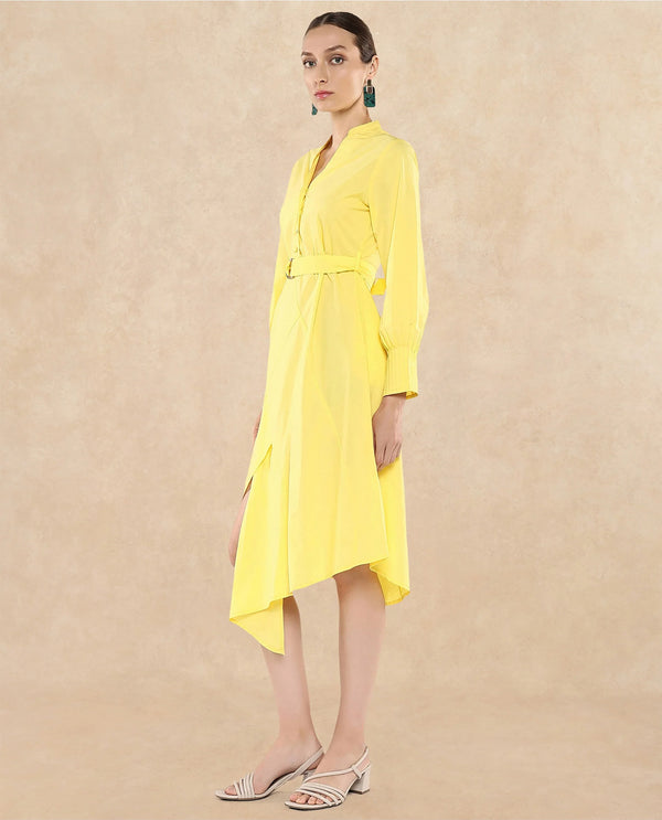 Rareism Women Andma Yellow Plain Dress