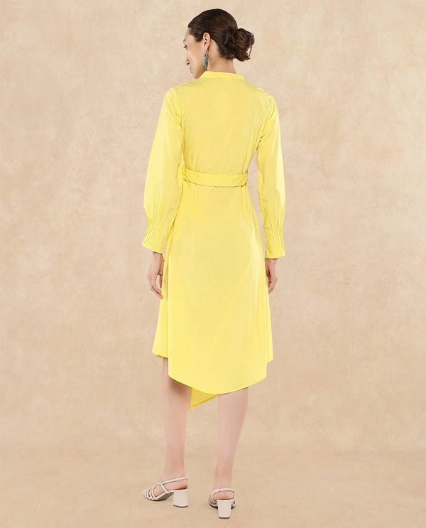 Rareism Women Andma Yellow Plain Dress