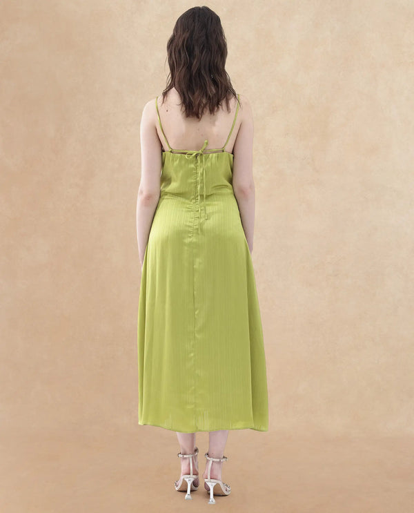 Rareism Womens Andrei Flouroscent Green Dress Dyed