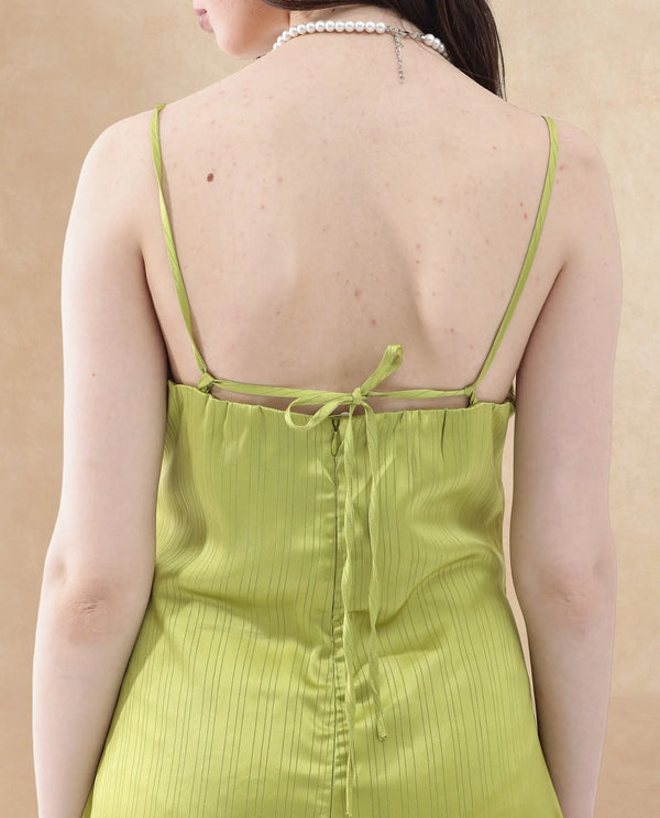 Rareism Womens Andrei Flouroscent Green Dress Dyed