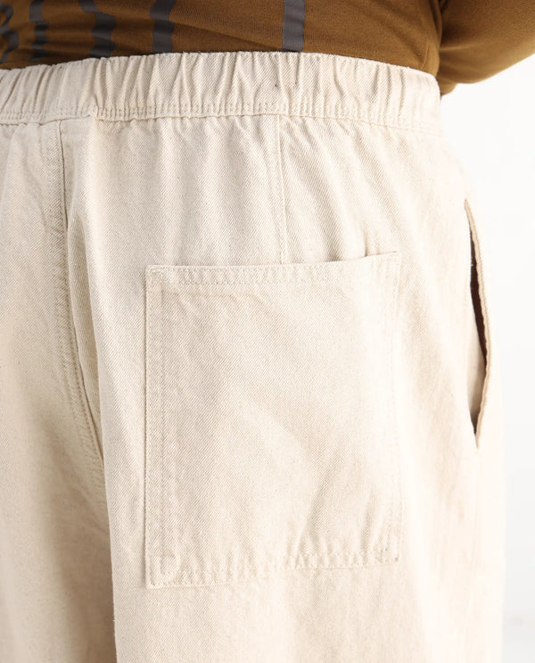 Rare Rabbit Men's Azort Beige Cotton Fabric Button And Zip Closure Baggy Fit Plain Jeans