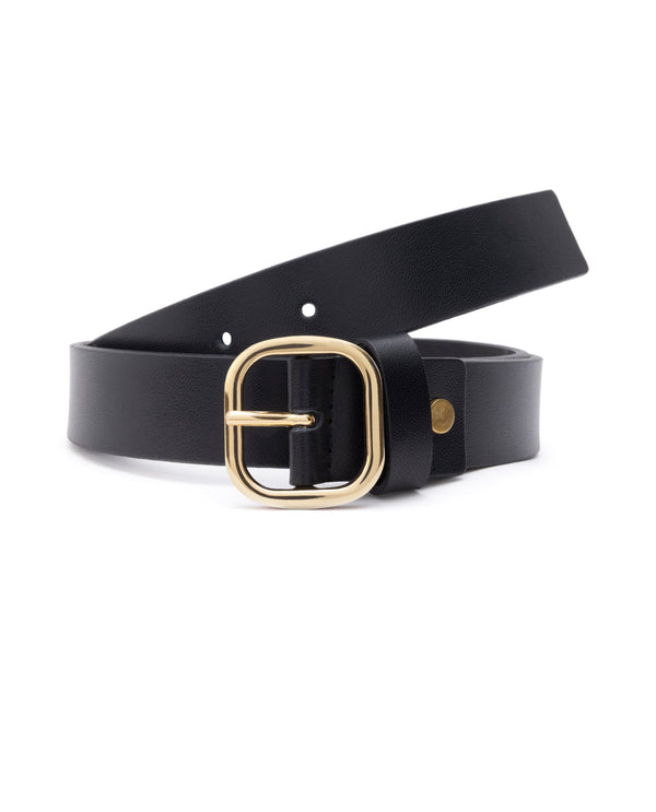 Rare Rabbit Men'S Alley Black Belt Leather