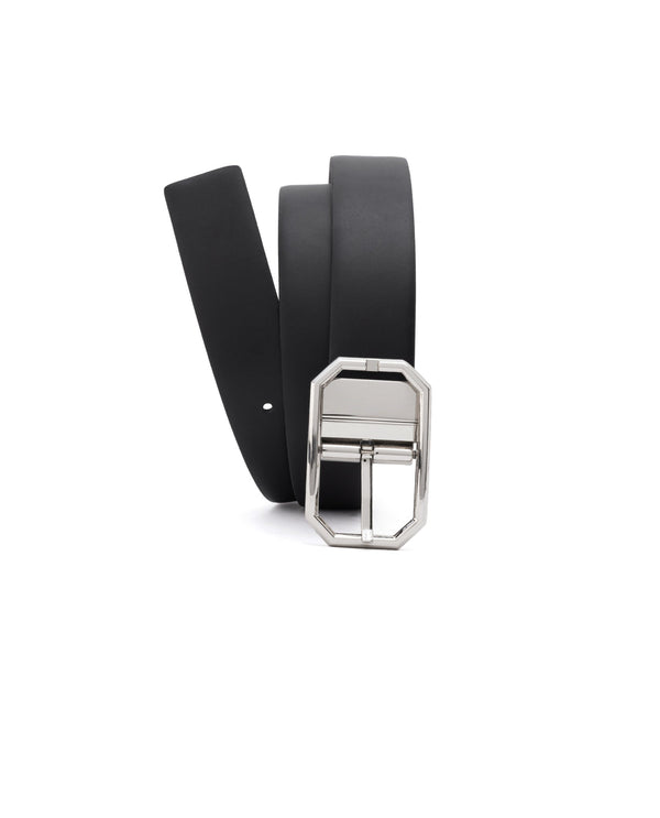 Rare Rabbit Men'S Lionor Black Belt Leather