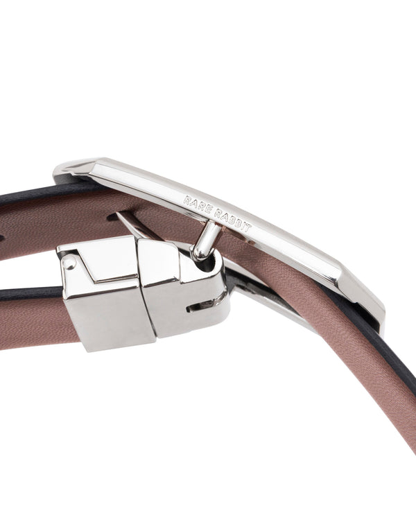 Rare Rabbit Men'S Lionor Black Belt Leather