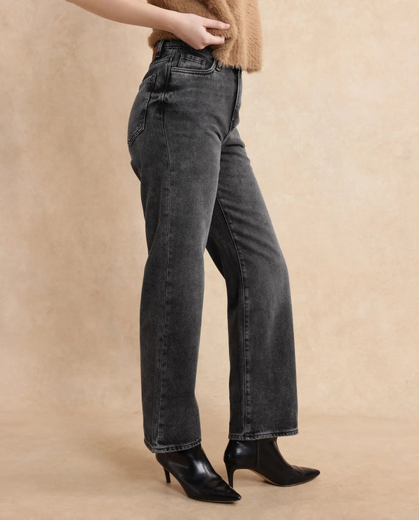 Rareism Women Baeu Grey Cotton Fabric Plain Jeans