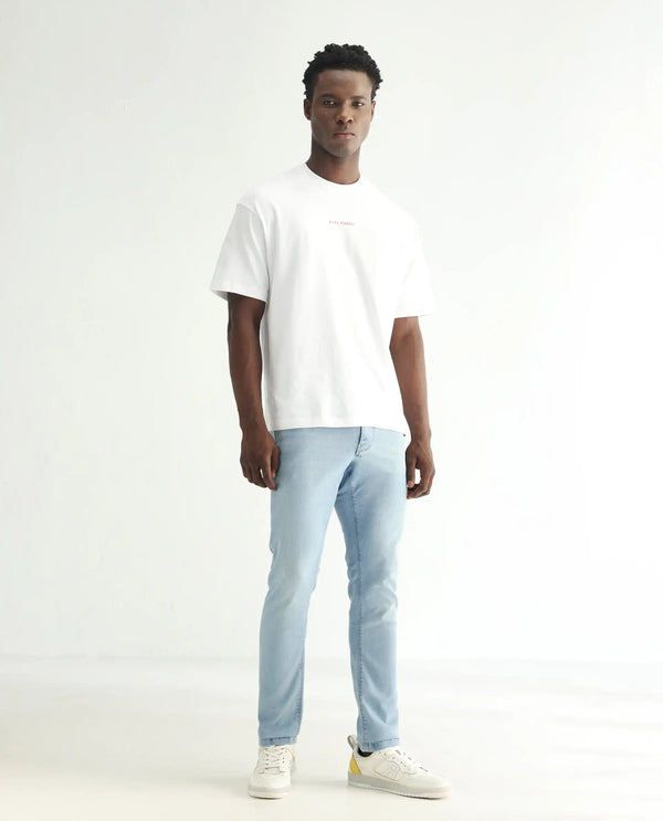 Rare Rabbit Men's Baltoy Blue Ice Wash Mid-Rise Slim Fit Jeans