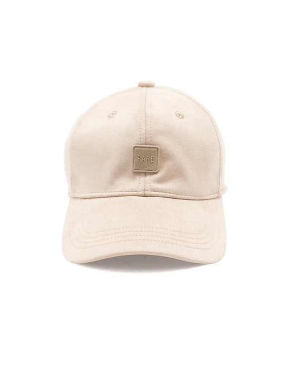 Rare Rabbit Men Base Beige Monotone Color Silicone Badge Branding Cap