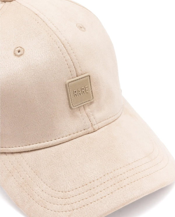Rare Rabbit Men Base Beige Monotone Color Silicone Badge Branding Cap
