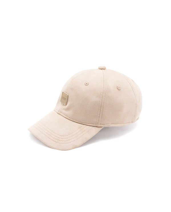 Rare Rabbit Men Base Beige Monotone Color Silicone Badge Branding Cap