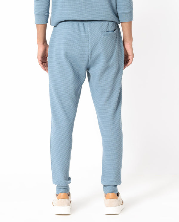 Rare Rabbit Men'S Bastian Teal Track Pant Solid
