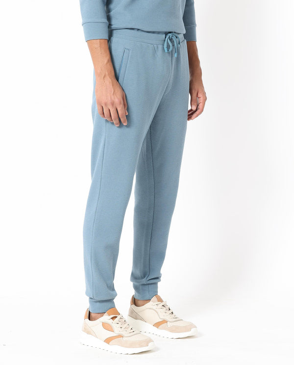 Rare Rabbit Men'S Bastian Teal Track Pant Solid