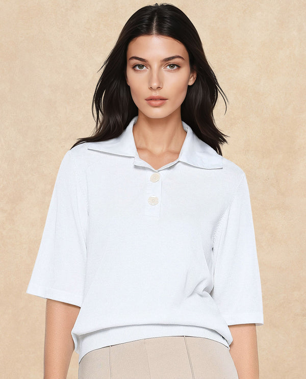 Rareism Women Bene White Relaxed Fit Plain Top