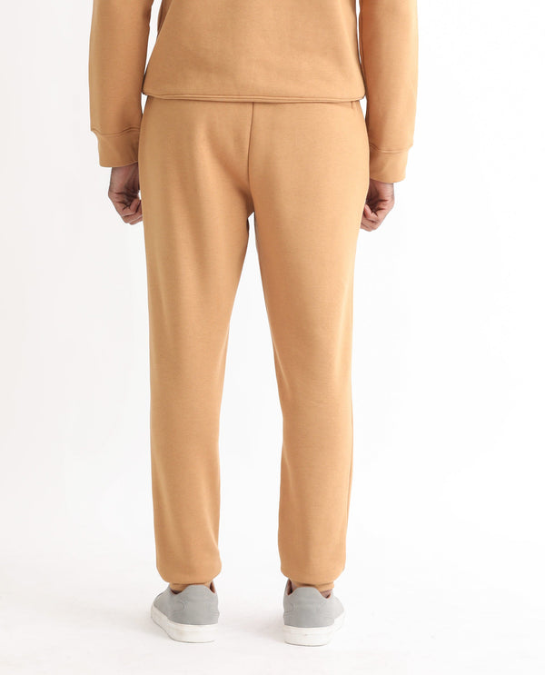 Rare Rabbit Mens Brighton Mustard Cotton Polyester Fabric Drawstring Closure Regular Fit Mid Rise Trackpant