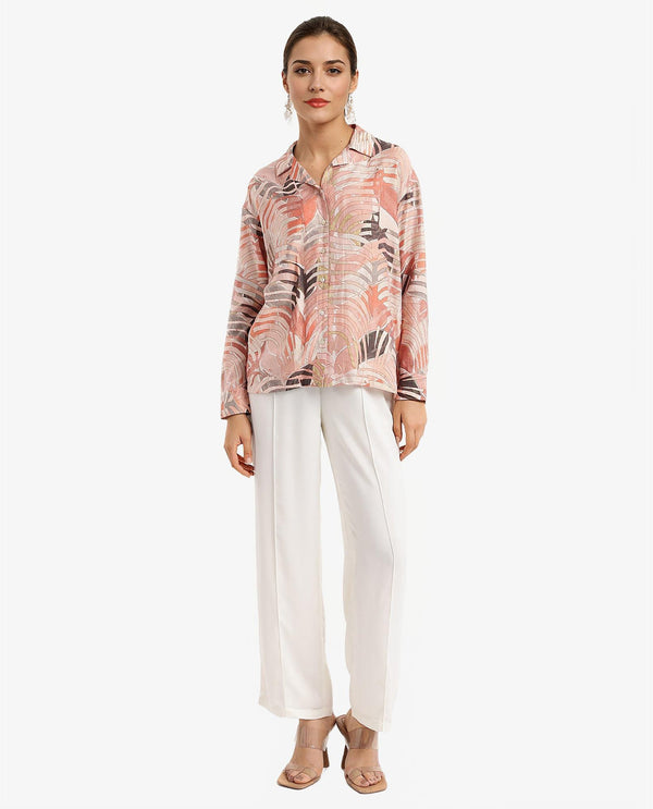 Rareism Women Broadwin Multi Full Sleeve Lapel Neck Button Closure Relaxed Fit Floral Print Top