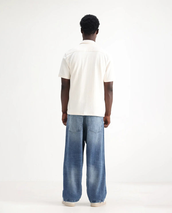 Rare Rabbit Men Bron Blue Plain Jeans