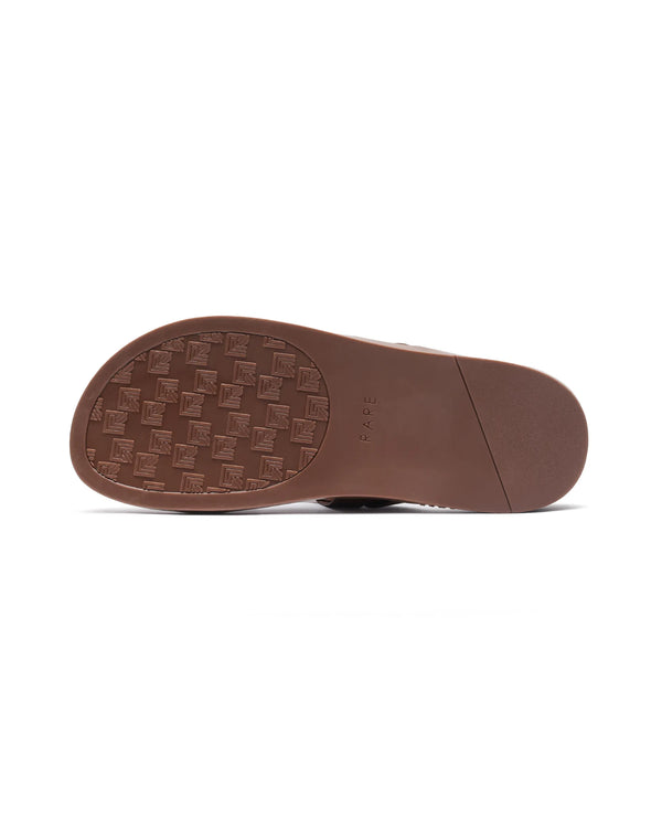 Rare Rabbit Men's Bron Tan Slip-On Closure Sandals