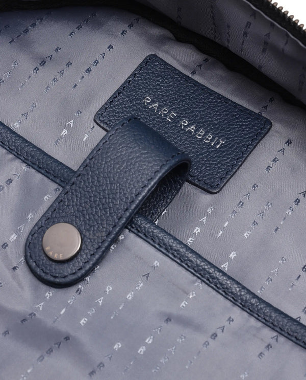 Rare Rabbit Men's Metan Blue Plain Bag
