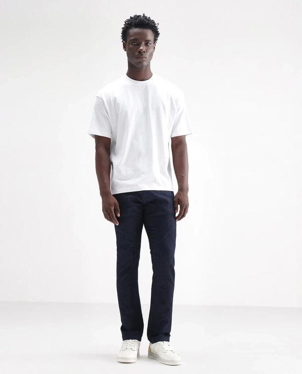 Rare Rabbit Men's Cardiff Blue Dark Wash Mid Rise Regular Fit Jeans