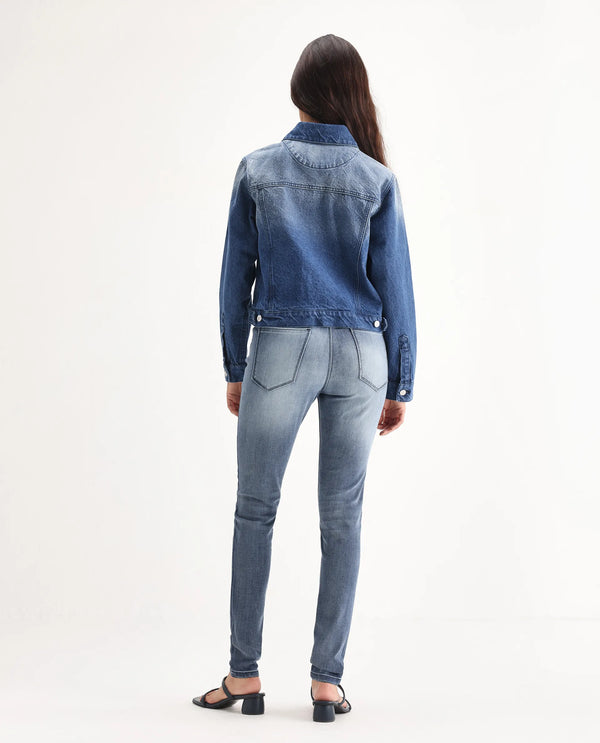 Rareism Womens Chalkhill Blue Jeans Cotton Elastane Fabric Skinny Fit Zipper Closure High Rise Waist Rise Ankle Length