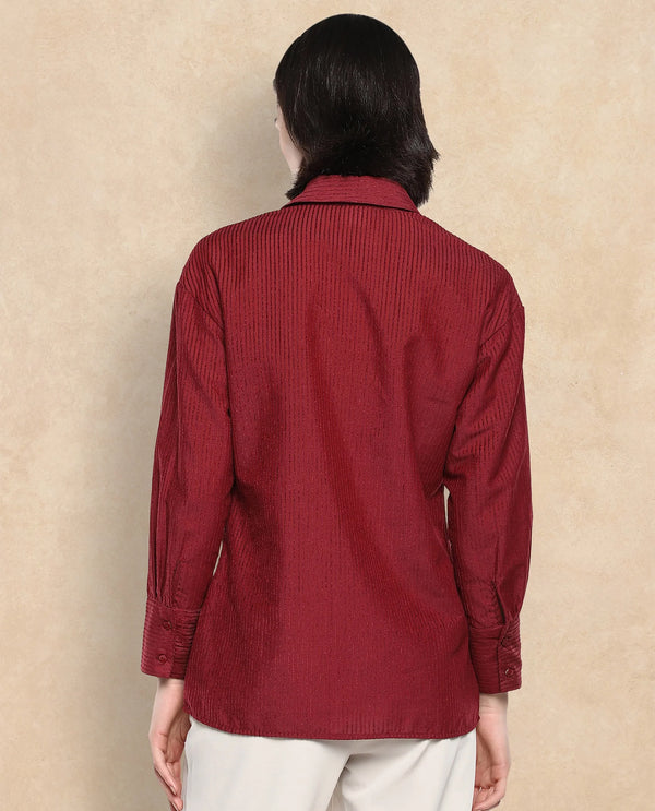 Rareism Women Cinthia Brown Plain Shirt