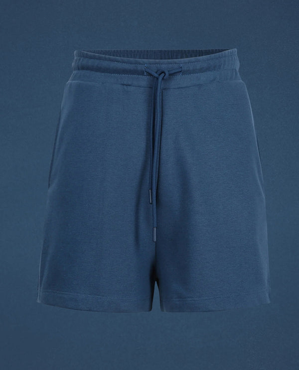 Rareism Women Ciri Dusky Green Cotton Poly Fabric Relaxed Fit Solid Mid Rise Shorts