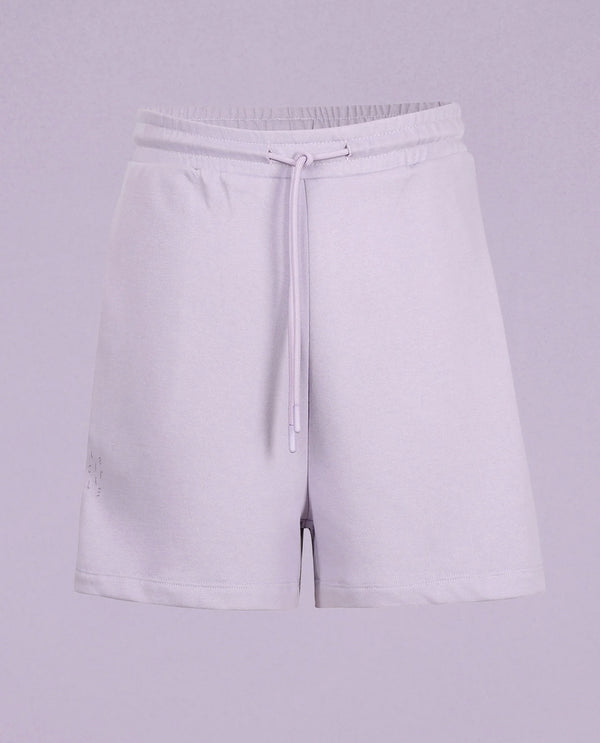 Rareism Women Ciri Light Pink Cotton Poly Fabric Relaxed Fit Solid Mid Rise Shorts