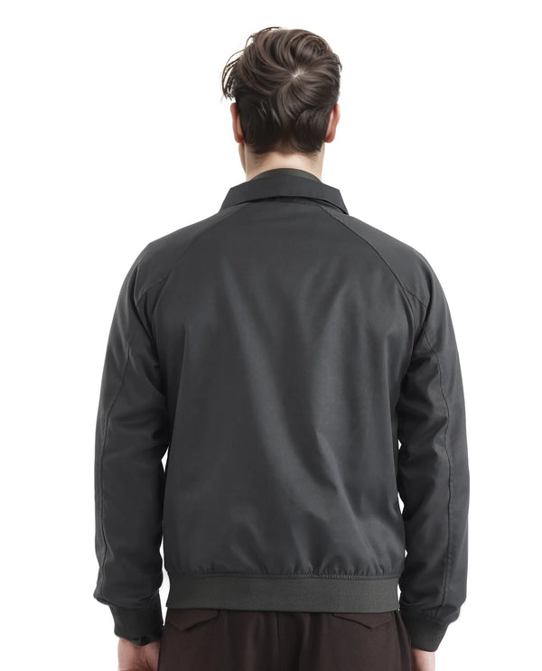 Rare Rabbit Men Clayon Olive Polyester Fabric Full Sleeve Embroidered Logo Spread Collar Solid Jacket