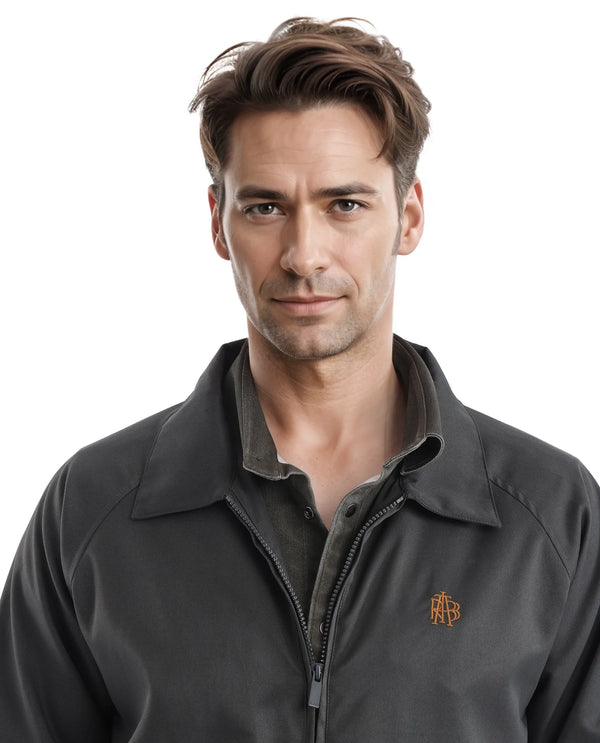 Rare Rabbit Men Clayon Olive Polyester Fabric Full Sleeve Embroidered Logo Spread Collar Solid Jacket