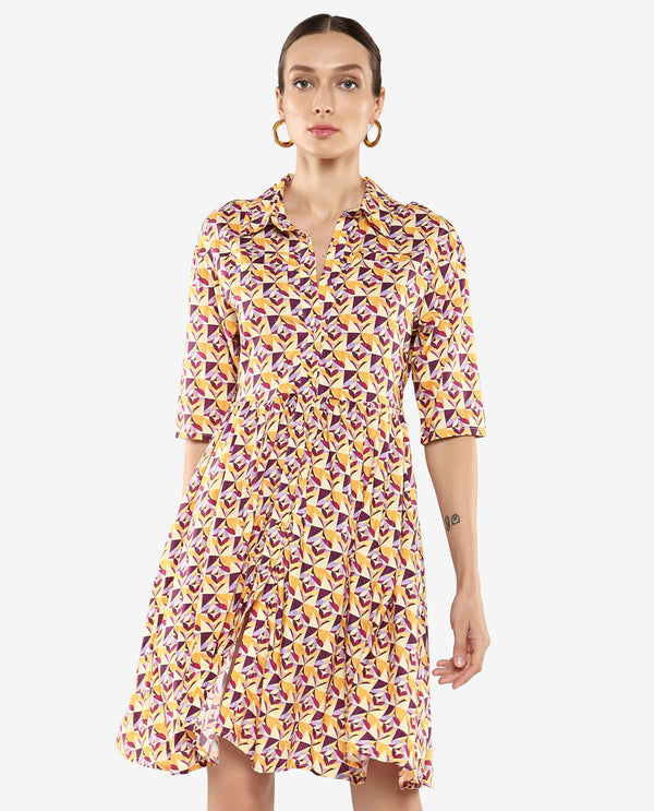 Rareism Women's Cleokap Multi Printed Dress