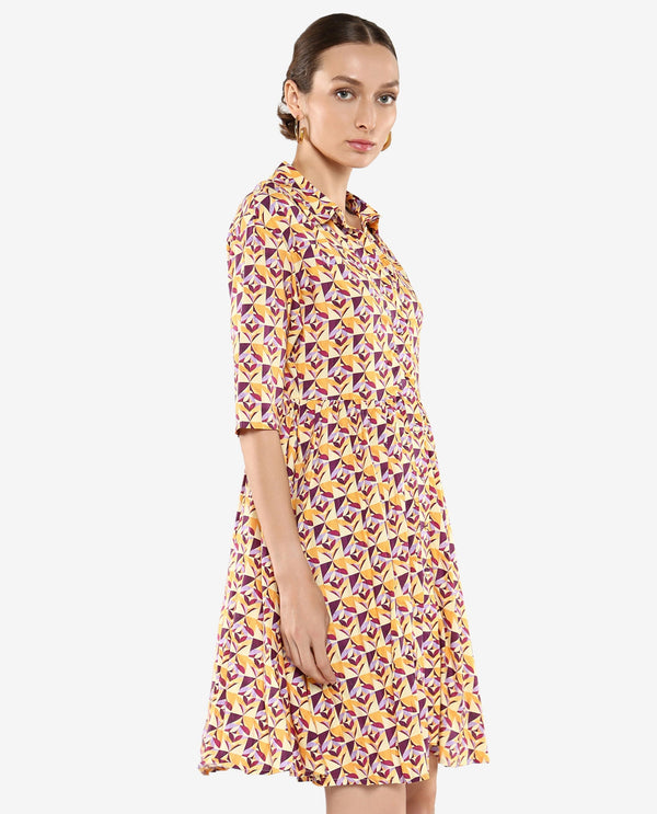 Rareism Women's Cleokap Multi Printed Dress