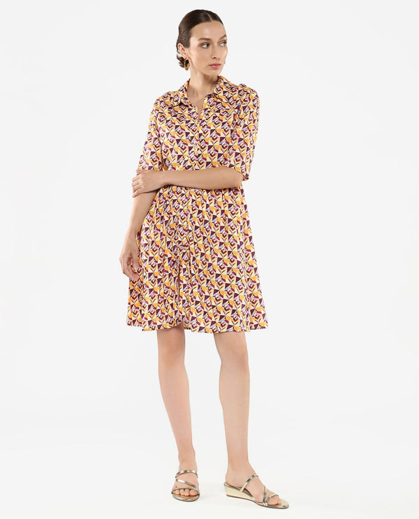 Rareism Women's Cleokap Multi Printed Dress