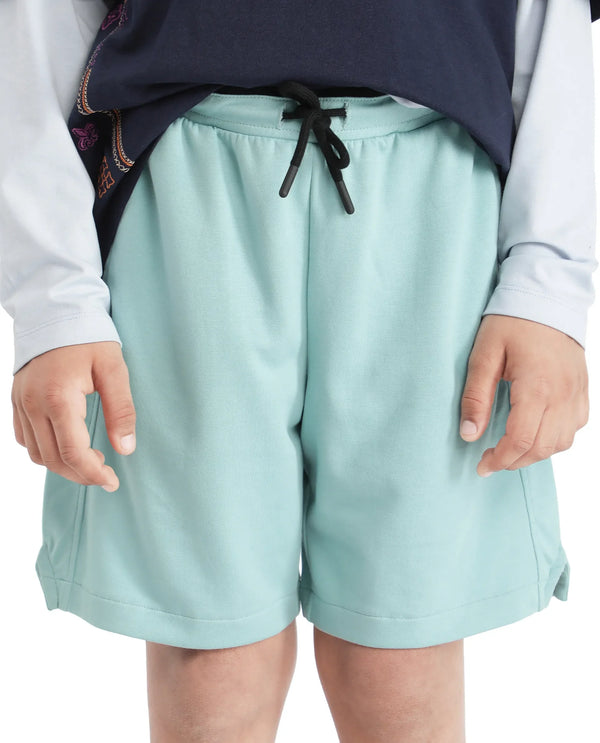 Rare Ones Kids Clon Blue Cotton Drawstring Closure Regular Solid Shorts