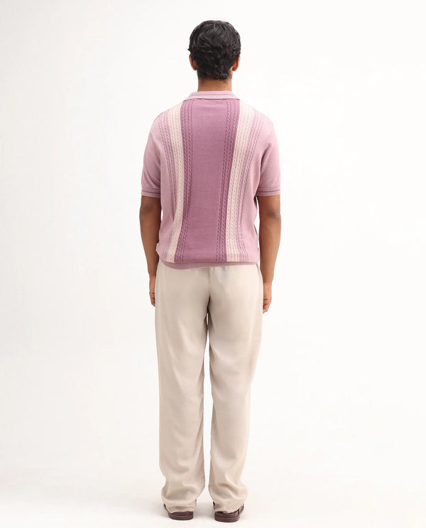 Rare Rabbit Men Coft-B Beige Cotton Linen Fabric Drawstring Closure Plain Trouser