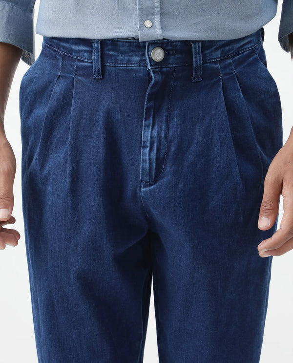 Rare Rabbit Men's Colt Blue Cotton Polyester Fabric Zipper Closure Plain Jeans