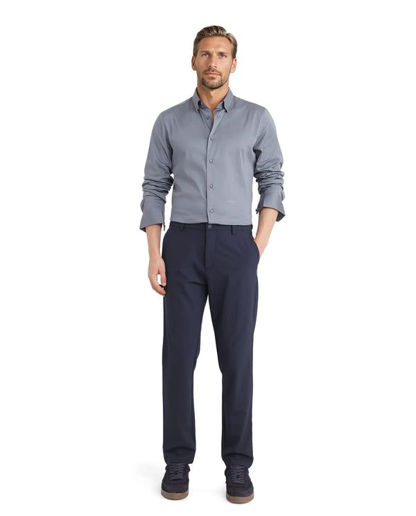 Rare Rabbit Men Como-25 Dusky Blue Cotton Blend Fabric Full Sleeve Collared Neck Button Closure Plain Shirt