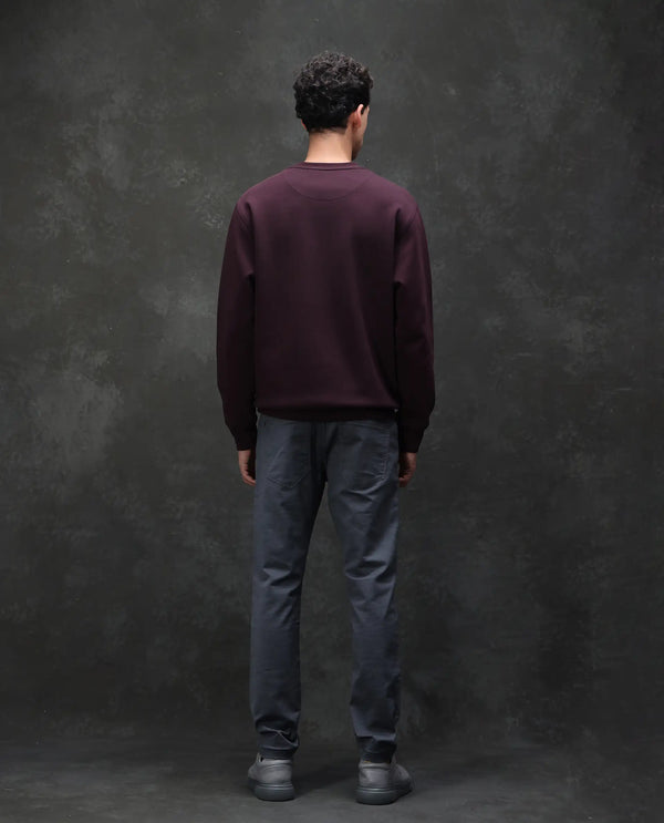 Rare Rabbit Men Corvo Dark Grey Cotton Polyester Fabric Slim Fit Plain Denim Pant