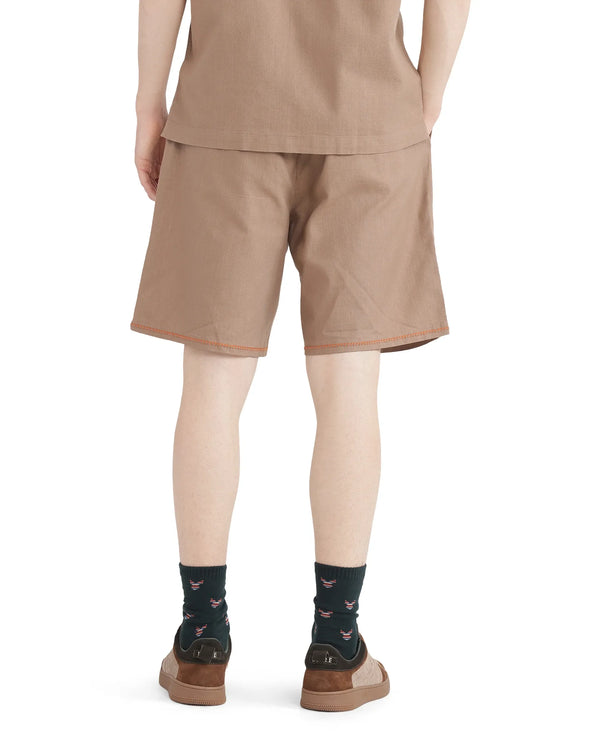 Rare Rabbit Men's Couvin-B Light Brown Button Closure Regular Fit Plain Shorts