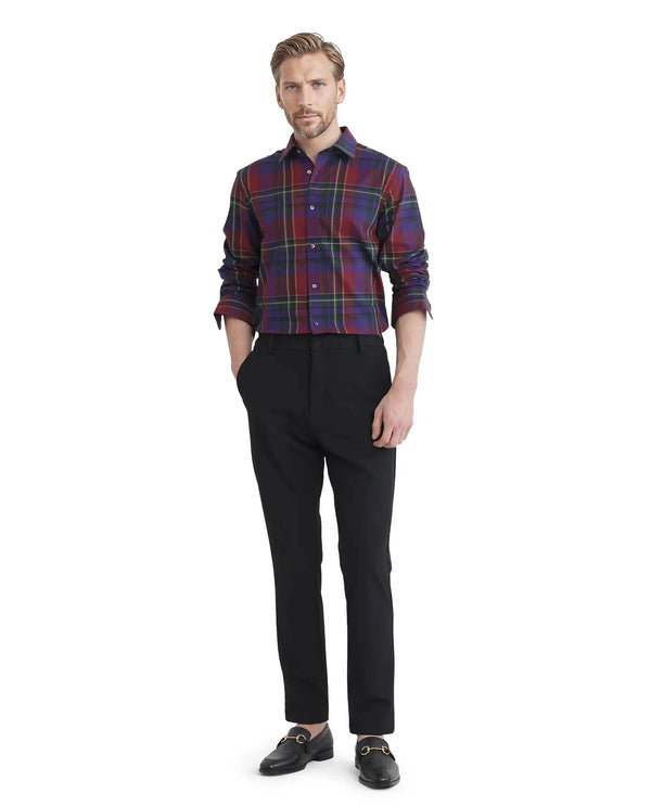 Rare Rabbit Men Cruner Dark Purple Cotton Fabric Full Sleeve Regular Collared Regular Fit Check Shirt