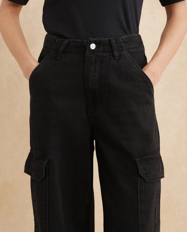 Rareism Women Cyar Black Cotton Fabric Plain Jeans