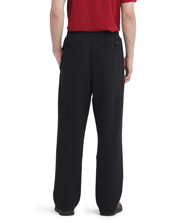 Rare Rabbit Men Dalton Black Cotton Elastane Fabric Baggy Fit Drawstring Closure Plain Knitted Trouser